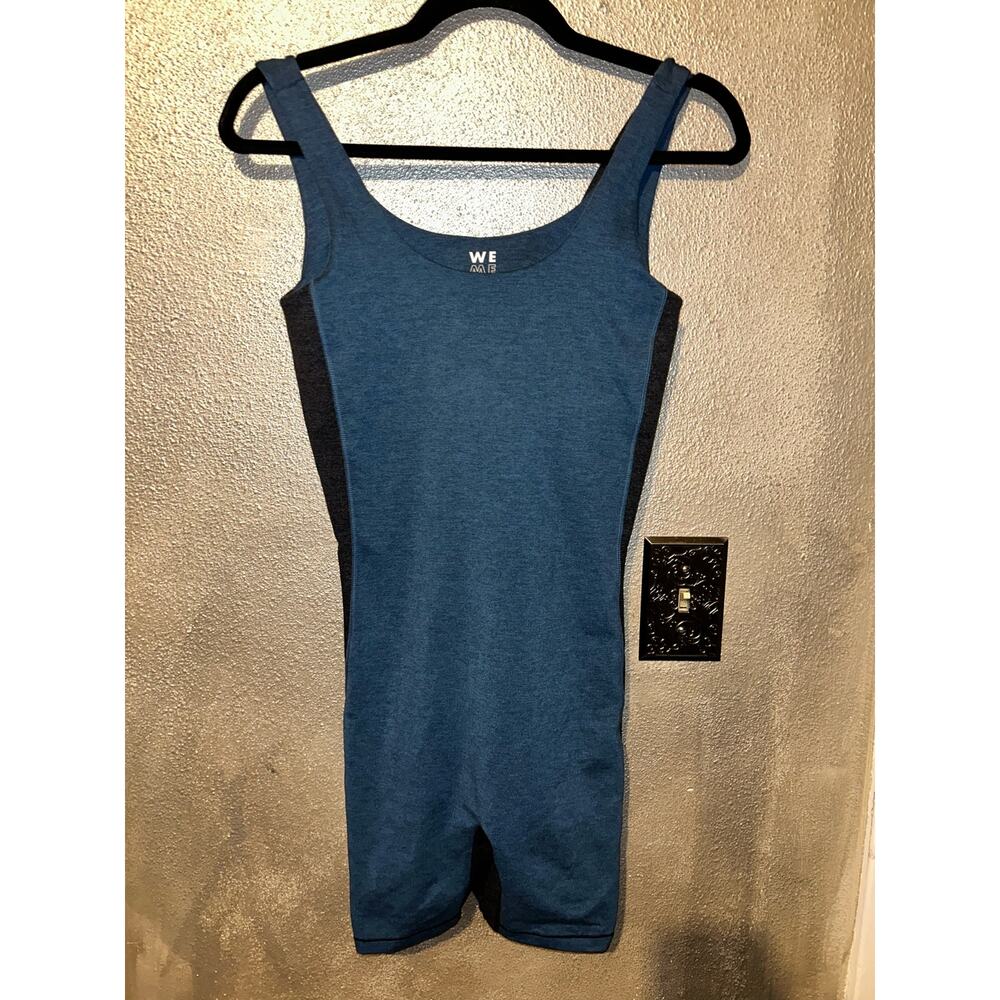 We Over Me Reflect Cutout Sporty Blue Gray Two Tone Athletic Wear Playsuit Fun